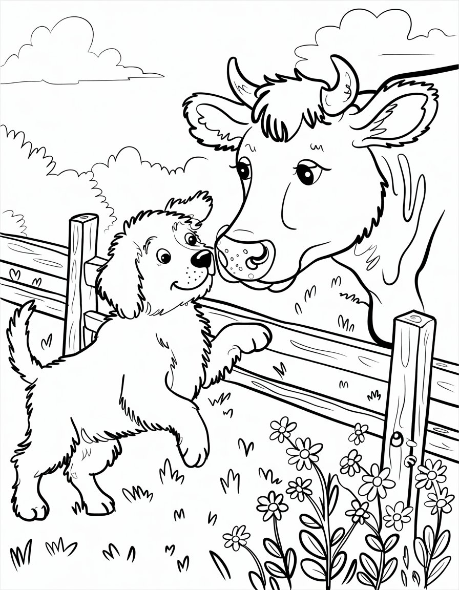 Dog Meeting Cow